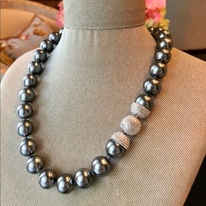 Faux Black Pearl Necklace similar to Jacmel